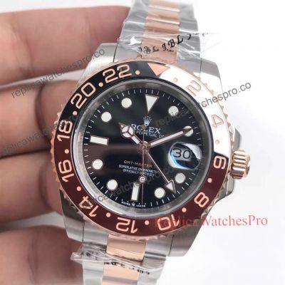 New Rolex Baselworld - Rolex GMT Master II Root Beer Replica Watch Two Tone